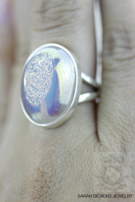 Size 5.5 Drusy Sterling Silver Ring r1142