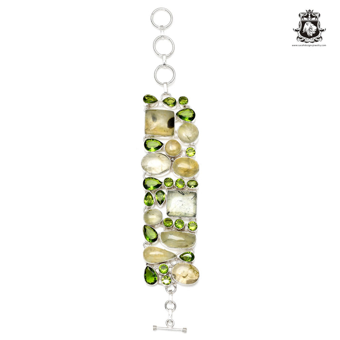 Prehnite Peridot Bracelet B3427