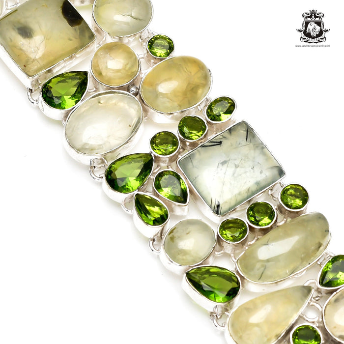 Prehnite Peridot Bracelet B3427