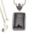 Black Sapphire Obsidian Pendant & Chain  V901