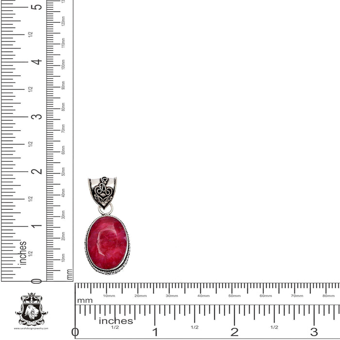 Ruby Pendant & Chain  V913