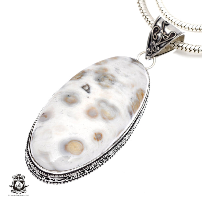 Ocean Jasper Pendant & Chain  V594