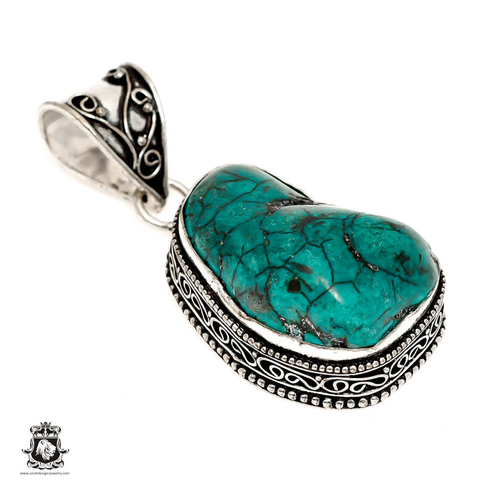 Turquoise Nugget Pendant & Chain  V1485