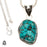 Turquoise Nugget Pendant 4mm Snake Chain V1489
