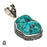 Turquoise Nugget Pendant 4mm Snake Chain V1489