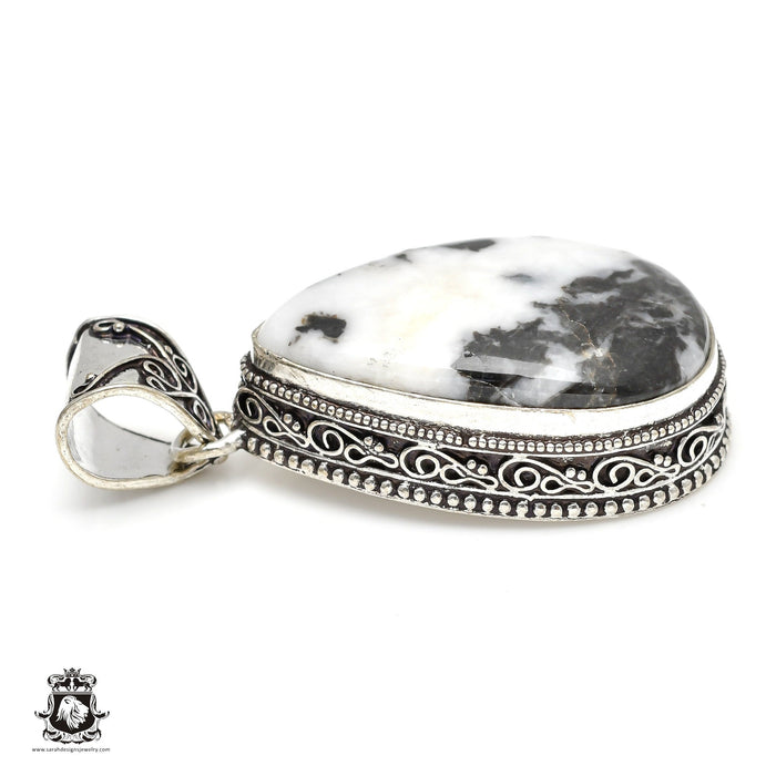 Zebra Jasper Stone Pendant & Chain  V296