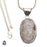 Fossilized Bali Coral Pendant 4mm Snake Chain V745