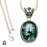 Dichroic Glass Murano Glass Pendant & Chain  V312