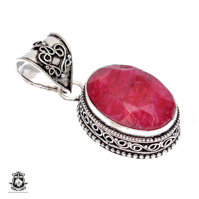 Ruby Pendant & Chain  V913