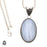 Blue Lace Agate Pendant 4mm Snake Chain V552