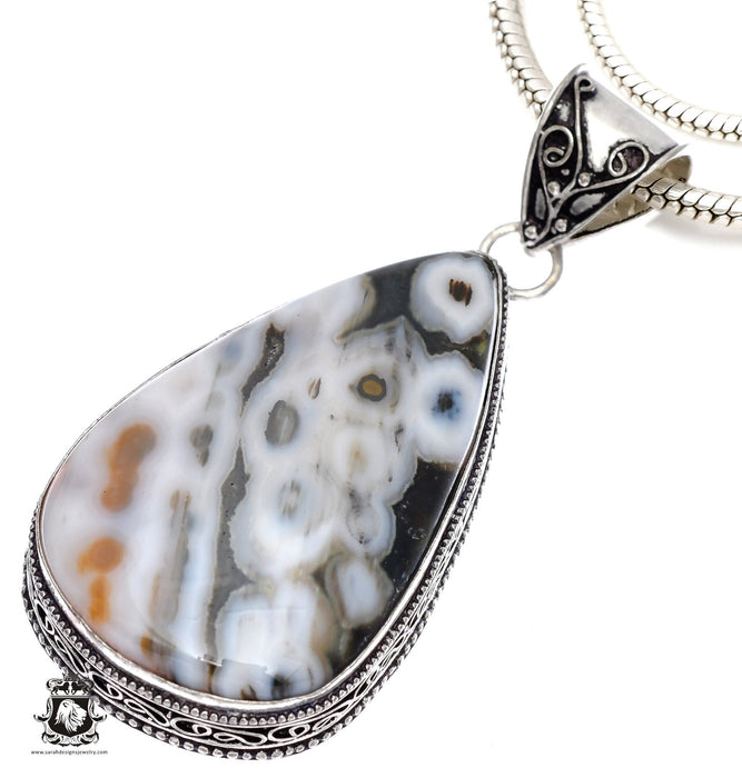 Ocean Jasper Pendant & Chain  V591