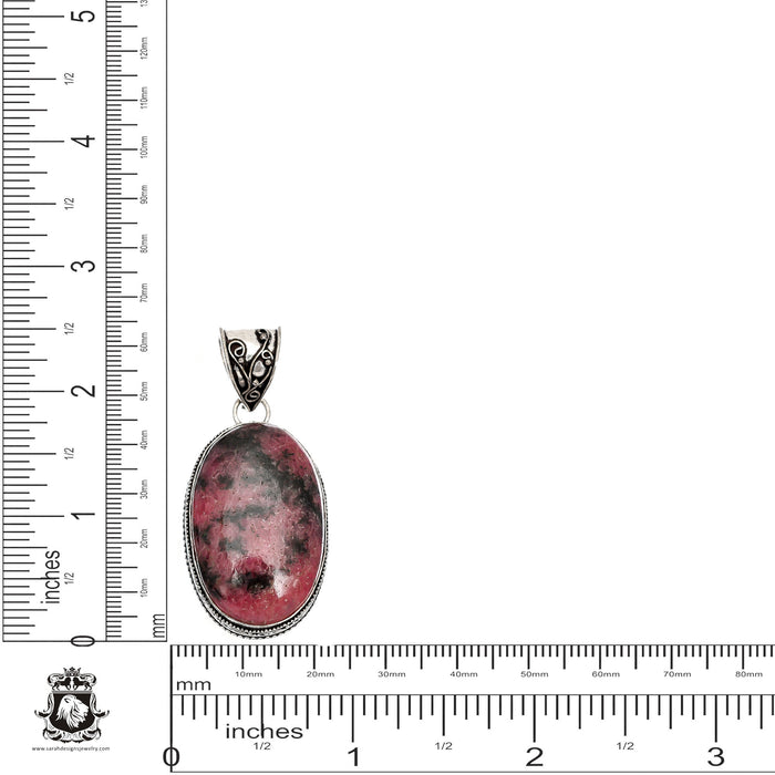 Rhodonite Pendant & Chain  V1460