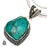 Turquoise Nugget Pendant 4mm Snake Chain V1486