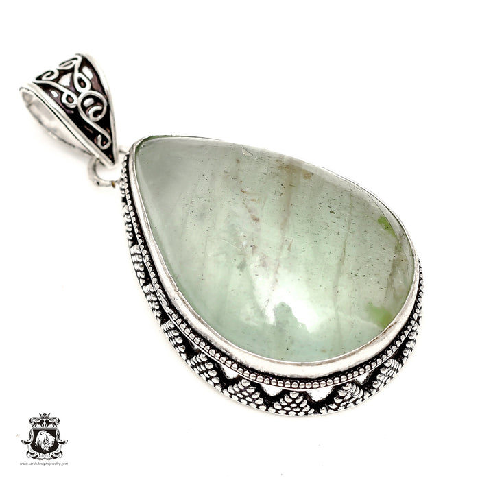 Prehnite Pendant & Chain  V1741