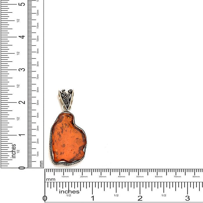 Baltic Amber Pendant & Chain  V1827
