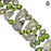 Prehnite Pearl Peridot 925 Sterling Silver bonded Bracelet B3588