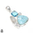 Larimar Moonstone Blue Topaz Pendant & Chain P6467