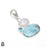 Larimar Moonstone Blue Topaz Pendant & Chain P6473