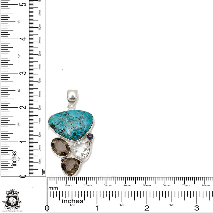 Turquoise Pendant 4mm Snake Chain P6513