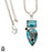 Turquoise Pendant & Chain P6539