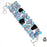 Blue Lace Agate Black Tourmaline Blue Topaz Bracelet B3591