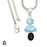 Larimar Blue Topaz Umba Sapphire Pendant & Chain P6397
