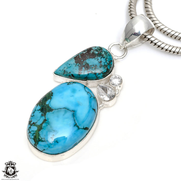 Turquoise Pendant 4mm Snake Chain P6537