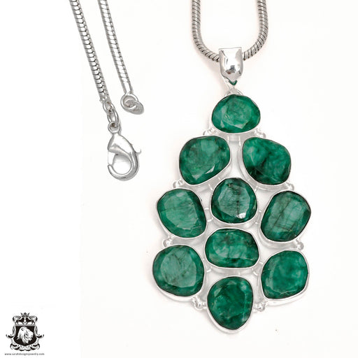 Emerald Pendant & Chain P6562