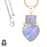 Blue Lace Agate Pendant & Chain P7186