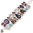 Uneven Abalone Pearl Moonstone Charoite Bracelet B3784