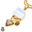 Blue Lace Agate 24K Gold Plated Pendant  GP66