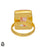 Size 10.5 - Size 12 Adjustable Lodolite Quartz 24K Gold Plated Ring GPR42