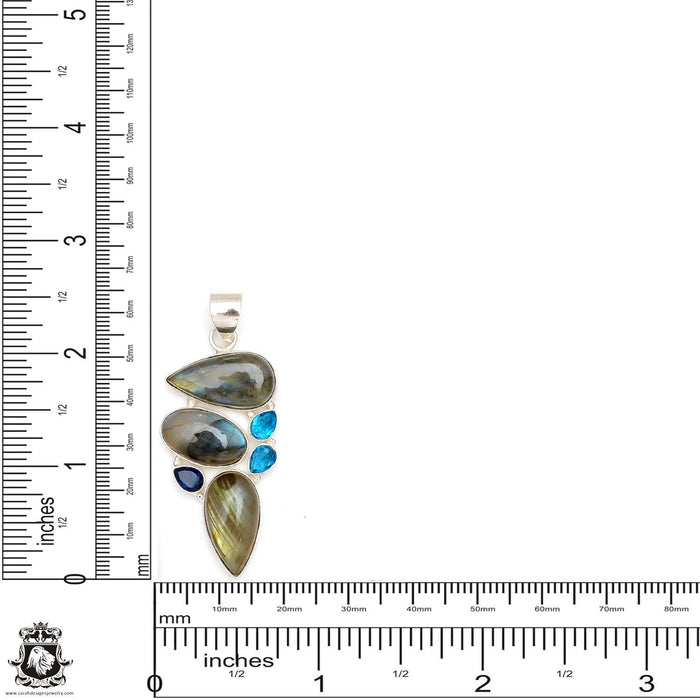 Labradorite Pendant & Chain P6715