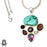 Turquoise Pendant 4mm Snake Chain P7595