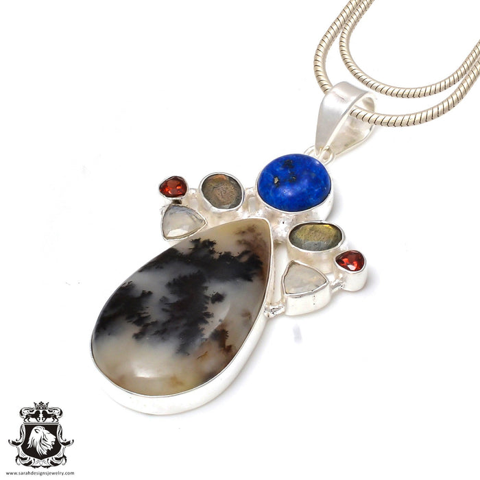 Scenic Agate Pendant & Chain P7614