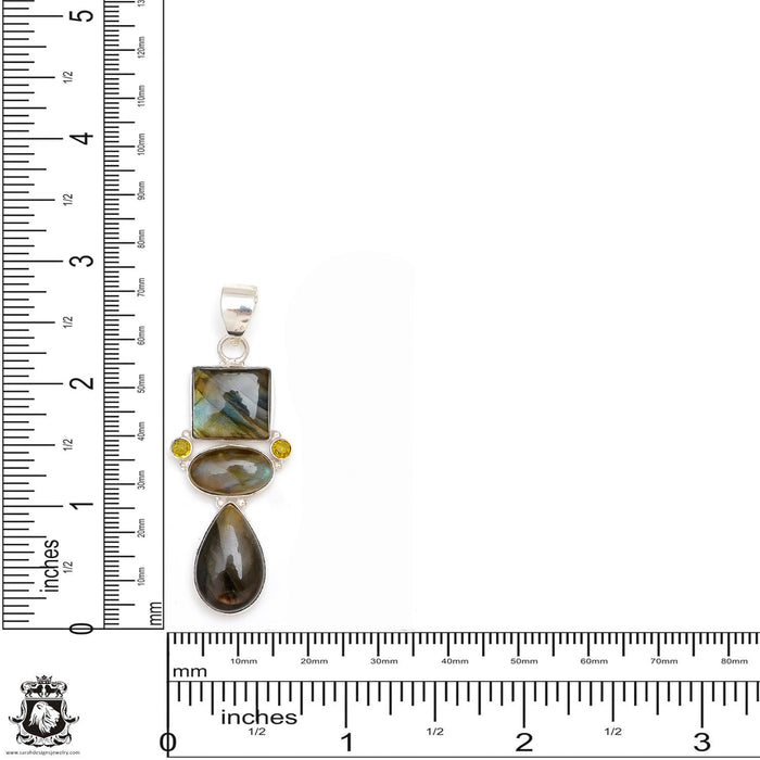 Labradorite Pendant & Chain P6731