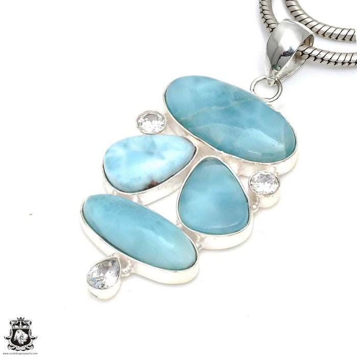 Larimar Pendant & Chain P6866