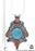 Turquoise Coral Tibetan Silver Nepal Pendant 4MM Snake Chain N36