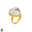 Size 10.5 - Size 12 Ring Ocean Jasper 24K Gold Plated Ring GPR110