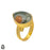 Size 6.5 - Size 8 Ring Ocean Jasper 24K Gold Plated Ring GPR112
