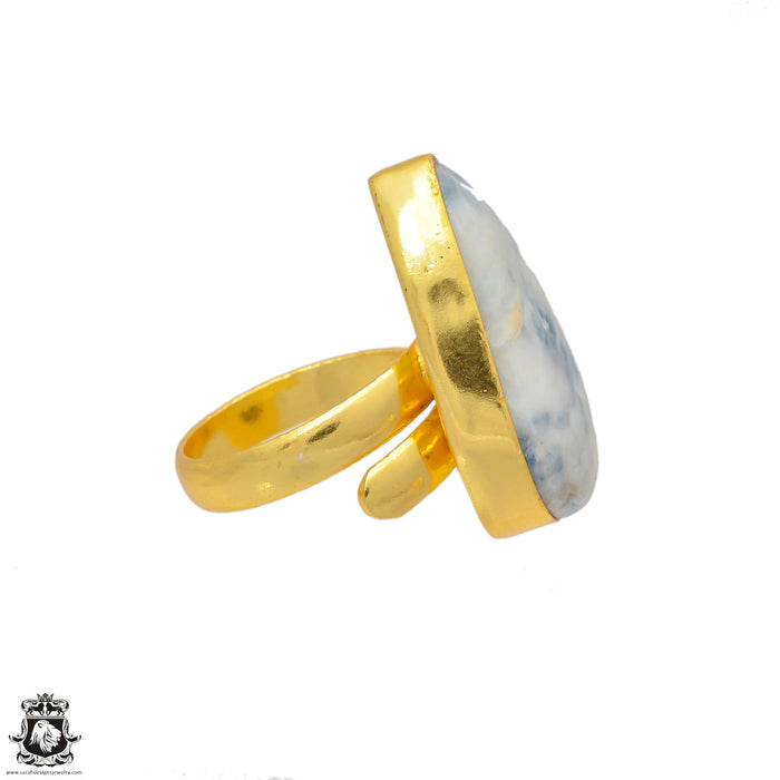 Size 8.5 - Size 10 Ring Scheelite 24K Gold Plated Ring GPR148