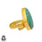 Size 8.5 - Size 10 Ring Amazonite 24K Gold Plated Ring GPR344
