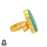 Size 8.5 - Size 10 Ring Amazonite 24K Gold Plated Ring GPR346