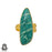 Size 6.5 - Size 8 Adjustable Amazonite 24K Gold Plated Ring GPR351