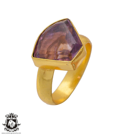 Size 8.5 - Size 10 Ring Lavender Amethyst 24K Gold Plated Ring GPR368