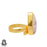 Size 7.5 - Size 9 Ring Tourmaline in Quartz 24K Gold Plated Ring GPR374