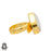 Size 6.5 - Size 8 Ring Solar Quartz 24K Gold Plated Ring GPR156