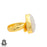 Size 8.5 - Size 10 Ring Solar Quartz 24K Gold Plated Ring GPR165