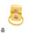Size 9.5 - Size 11 Ring Solar Quartz 24K Gold Plated Ring GPR166