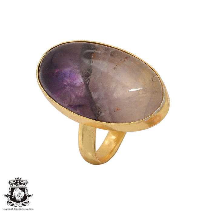 Size 7.5 - Size 9 Ring Ametrine 24K Gold Plated Ring GPR423